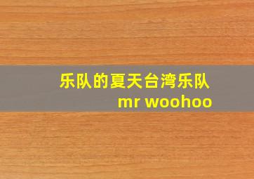 乐队的夏天台湾乐队 mr woohoo